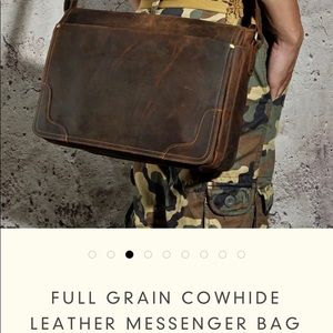 James Leather full grain messenger bag